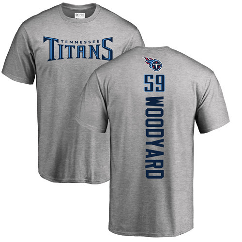 Tennessee Titans Men Ash Wesley Woodyard Backer NFL Football #59 T Shirt->tennessee titans->NFL Jersey